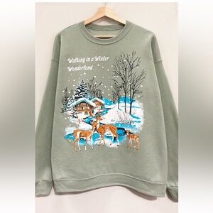 Green Winter Wonderland Sweater